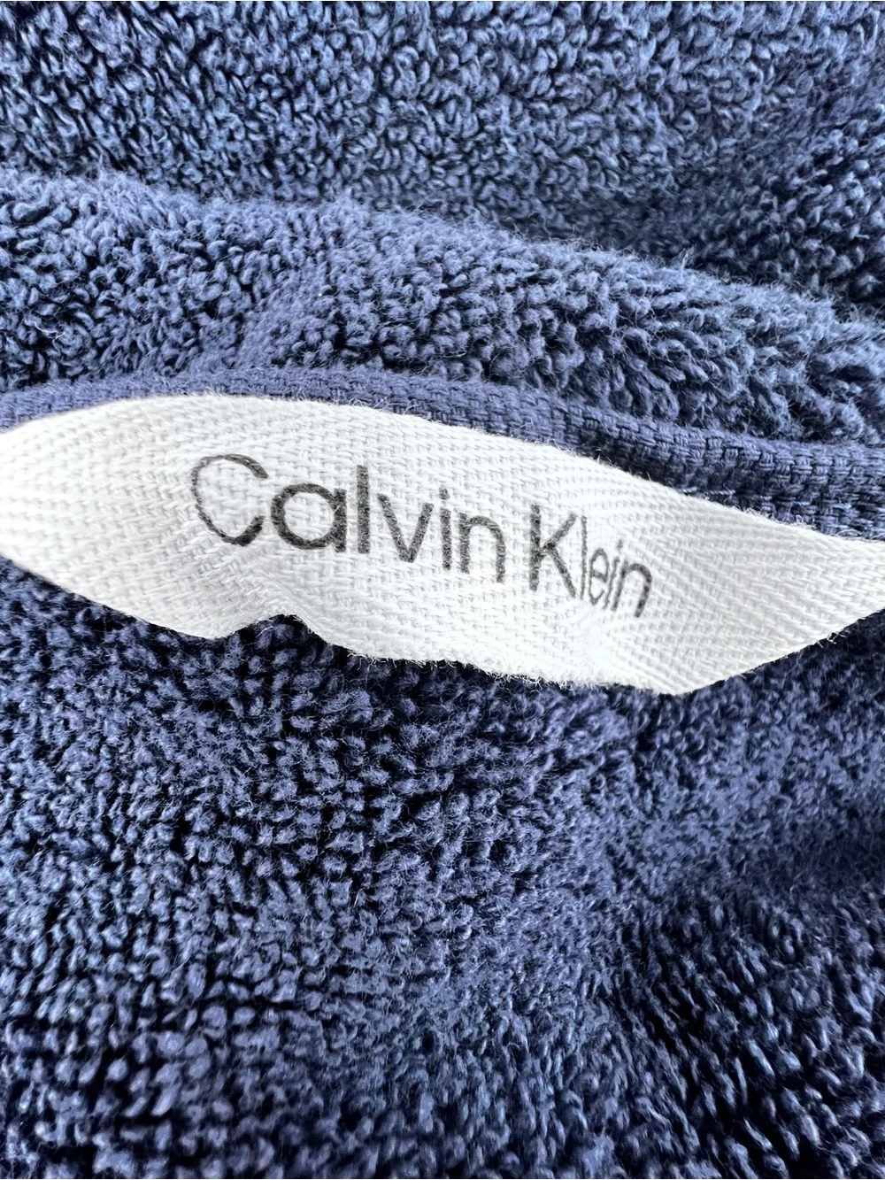 Calvin Klein Bath Towels Navy Blue Plush Zero Twist 100% Cotton 2 Pc Set NEW